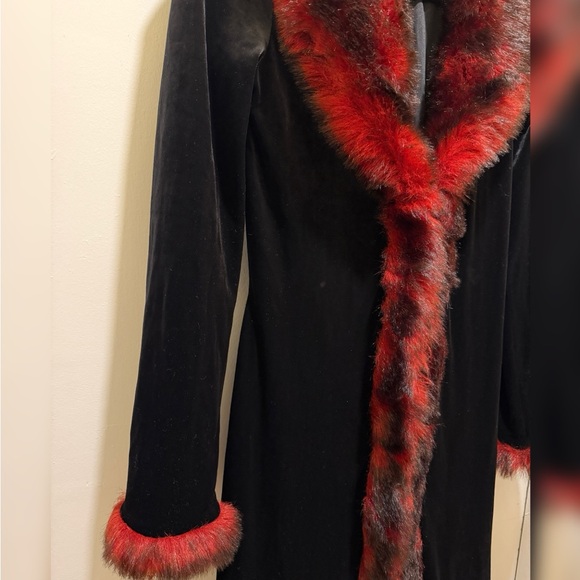 Vintage Betsey Johnson Penny Lane Jacket with Red Faux Fur Accent - Picture 4 of 5